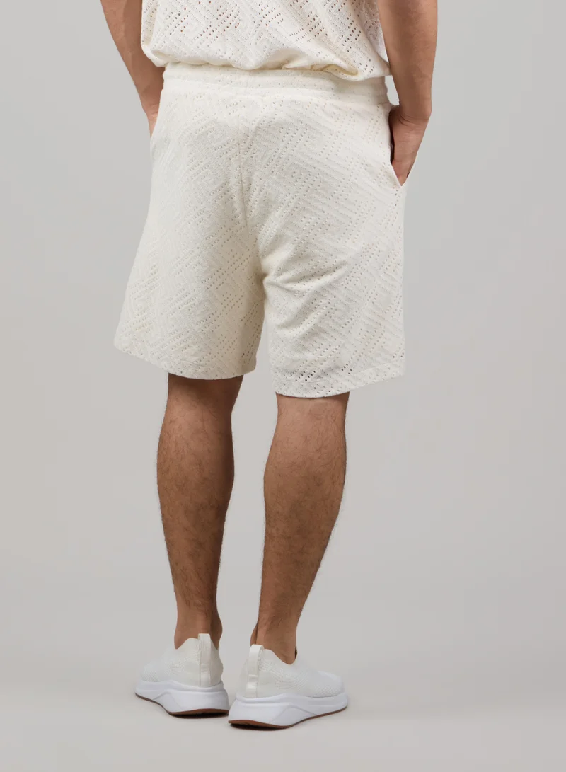 Just Nature  Textured Knit Resort Shorts for Men | Best Price UAE